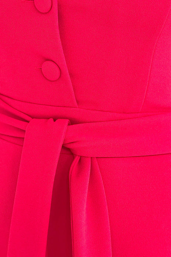 GIRL IN MIND Trisha Tailored Waistcoat Jumpsuit Red