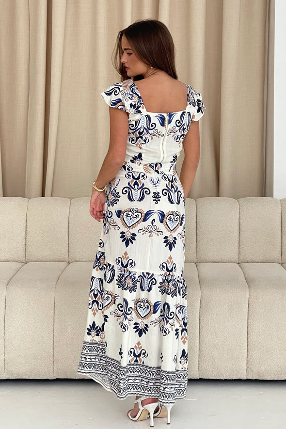 GIRL IN MIND Blossom Cream Abstract Print Skirt