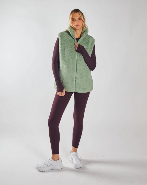 DIESEL Sia Fleece Gilet Moss Green