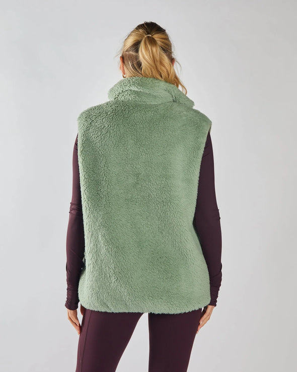 DIESEL Sia Fleece Gilet Moss Green