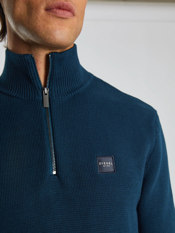 DIESEL Twain Half Zip Midnight Teal