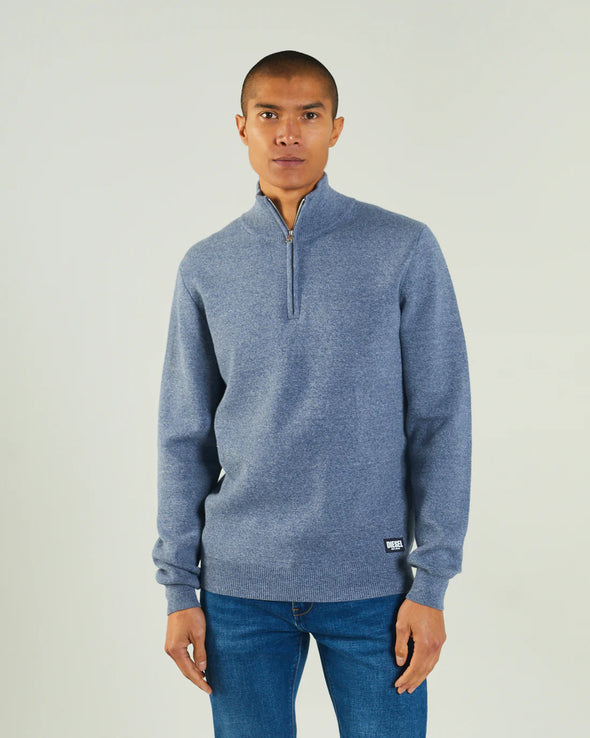 DIESEL Colter Half Zip Snorkel Blue Mel