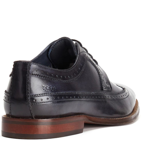 BASE LONDON Havisham Leather Shoes Washed Navy