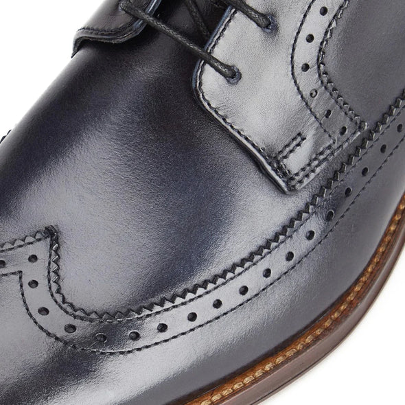 BASE LONDON Havisham Leather Shoes Washed Navy