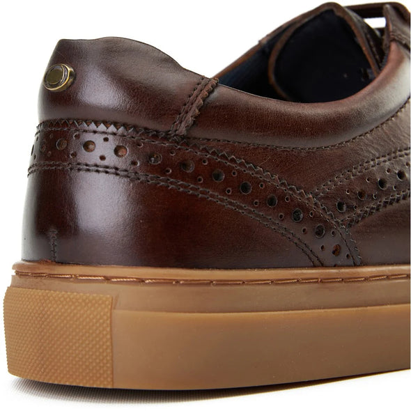BASE LONDON Clapton Brogue Trainer Washed Brown