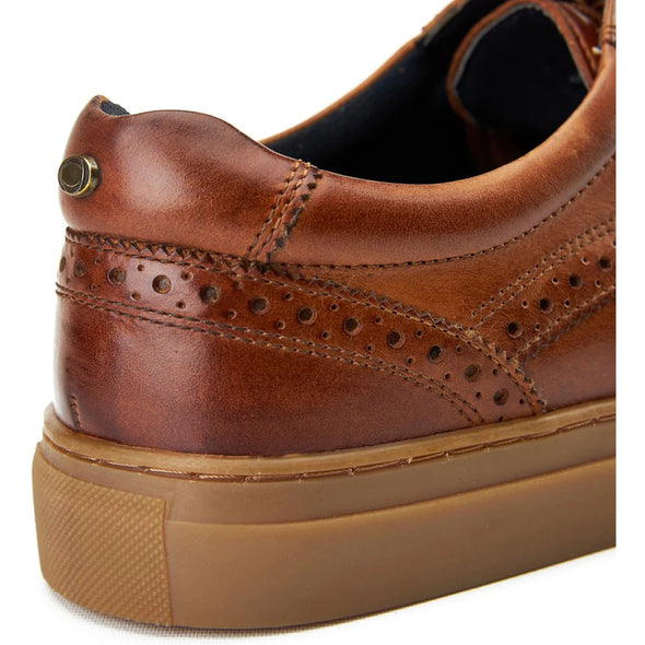 BASE LONDON Clapton Brogue Trainer Washed Tan
