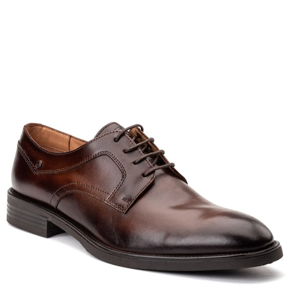 BASE LONDON Sleeve Derby Shoe Waxy Brown