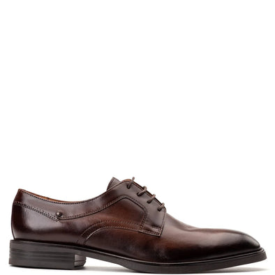 BASE LONDON Sleeve Derby Shoe Waxy Brown