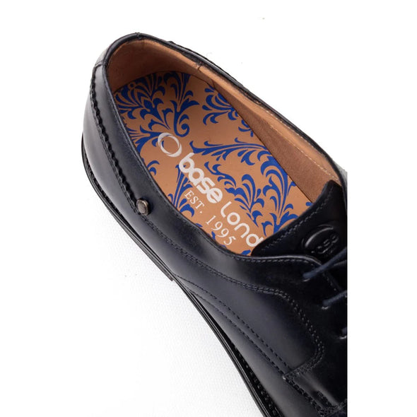BASE LONDON Sleeve Derby Shoe Waxy Navy