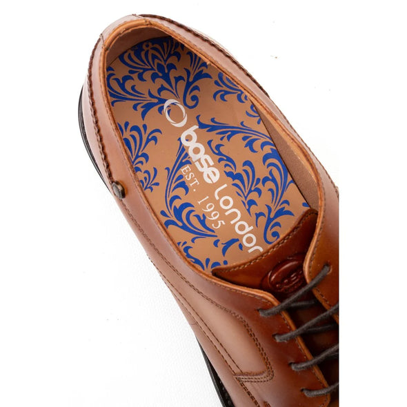 BASE LONDON Sleeve Derby Shoe Waxy Tan