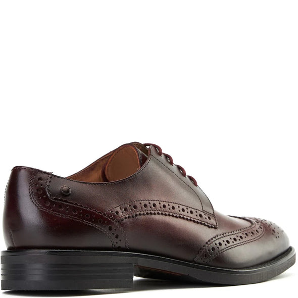 BASE LONDON Pocket Brogue Waxy Bordo