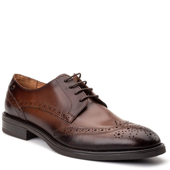 BASE LONDON Pocket Brogue Waxy Brown
