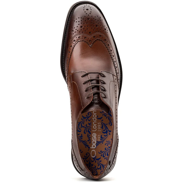 BASE LONDON Pocket Brogue Waxy Brown