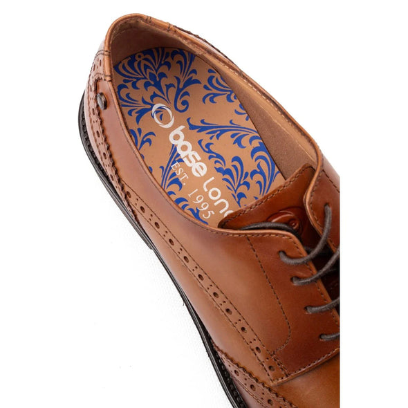 BASE LONDON Pocket Brogue Waxy Tan