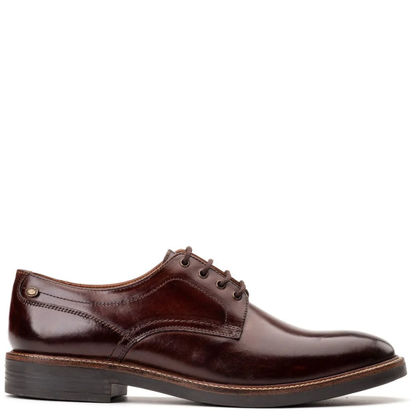 BASE LONDON Durham Derby Shoes Washed Brown