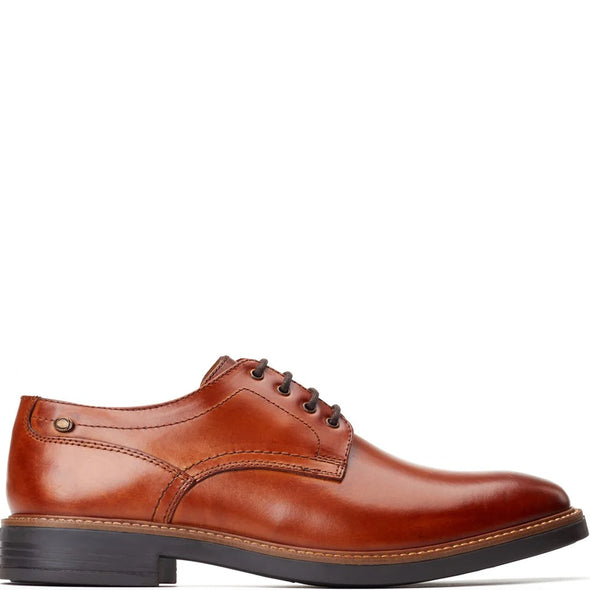 BASE LONDON Durham Derby Shoes Washed Tan