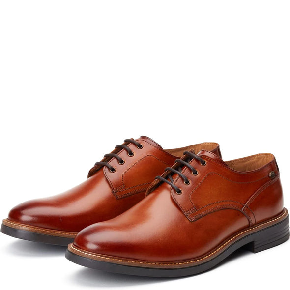 BASE LONDON Durham Derby Shoes Washed Tan