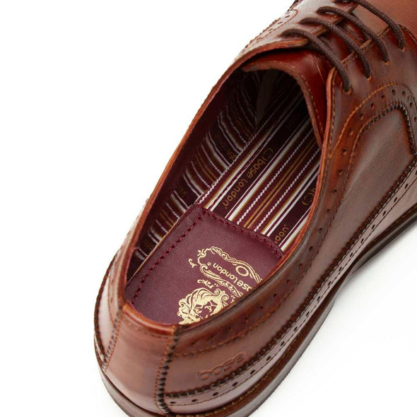 BASE LONDON Havisham Leather Shoes Washed Tan