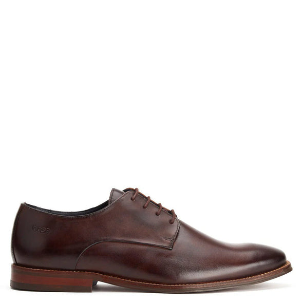 BASE LONDON Marley Leather Shoes Washed Brown