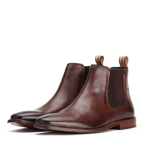 BASE LONDON Sikes Chelsea Boot Washed Brown