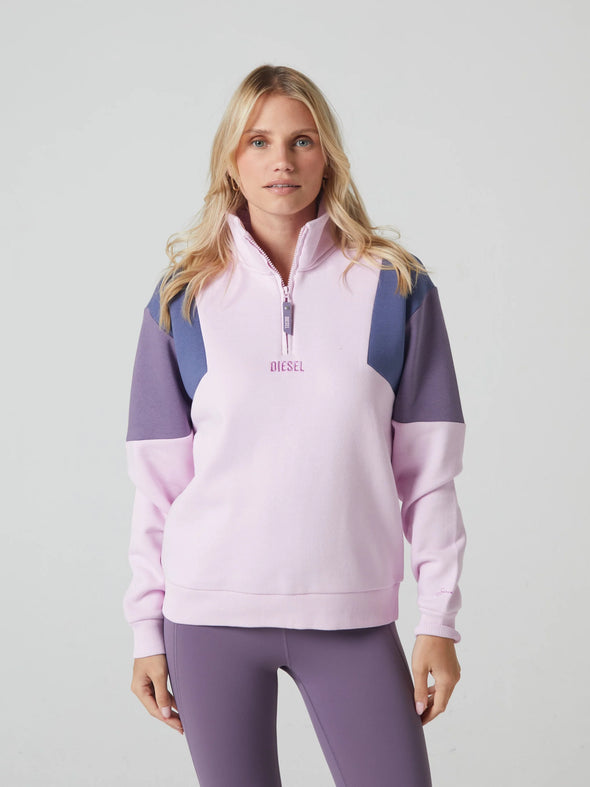 DIESEL Golda Half Zip Pink Quartz