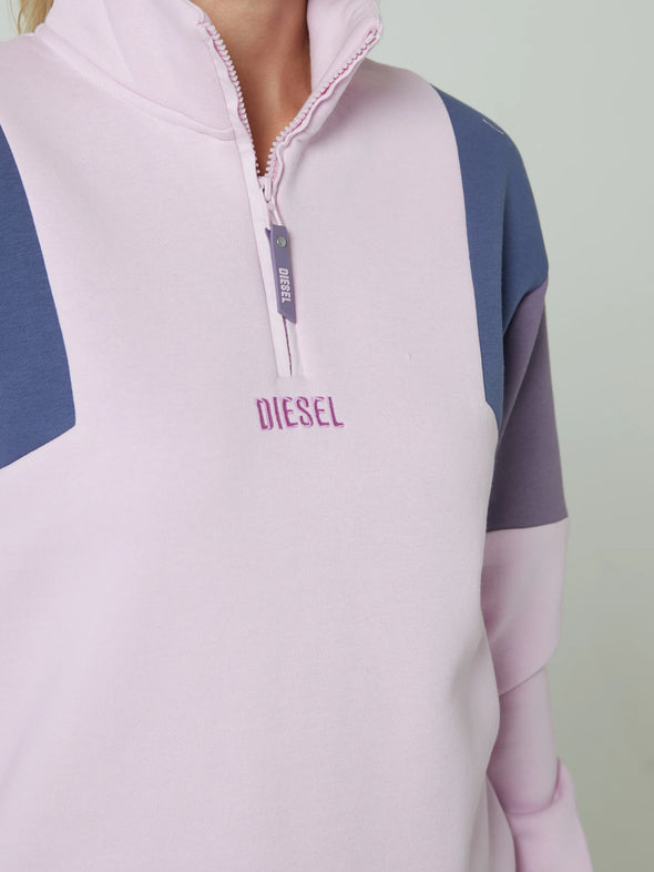 DIESEL Golda Half Zip Pink Quartz