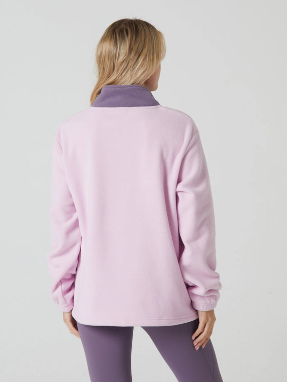 DIESEL Sienna Fleece Half Zip Pink Quartz