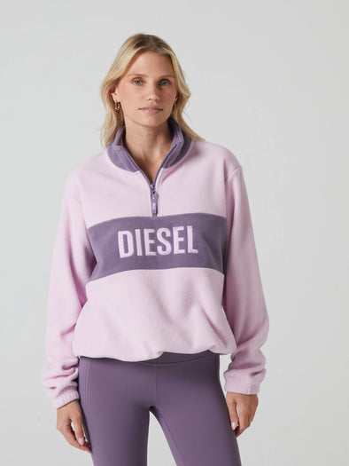 DIESEL Sienna Fleece Half Zip Pink Quartz