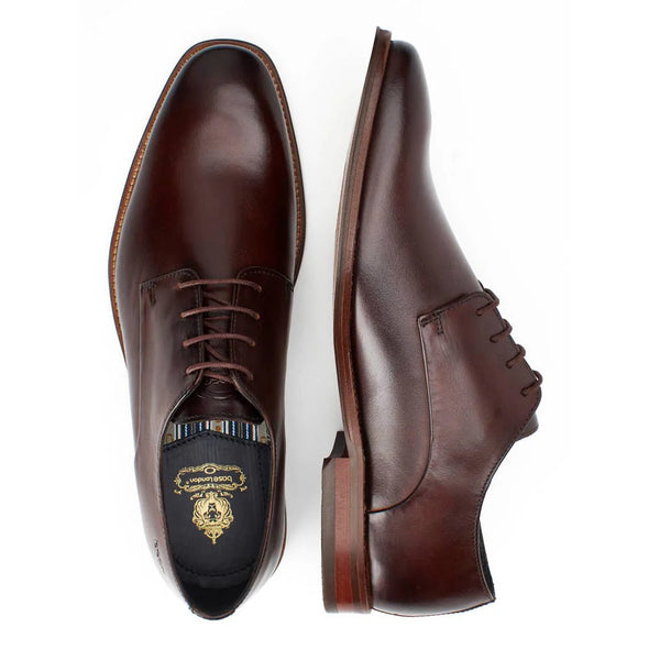 BASE LONDON Marley Leather Shoes Washed Brown