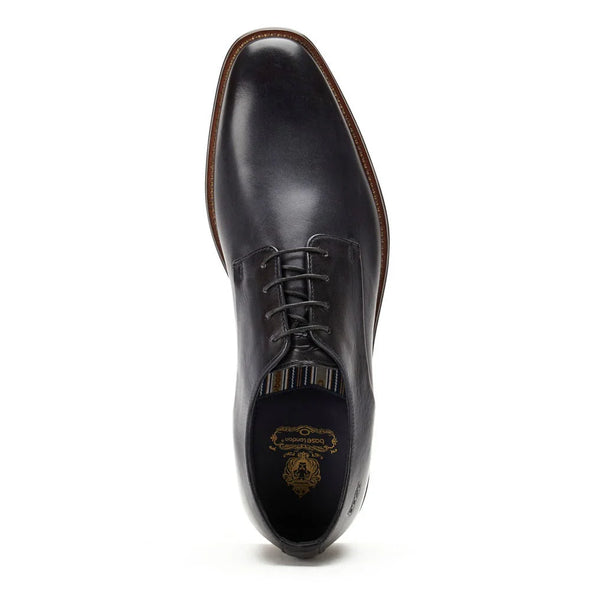 BASE LONDON Marley Leather Shoes Washed Navy