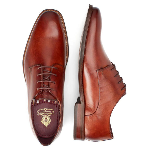BASE LONDON Marley Leather Shoes Washed Tan