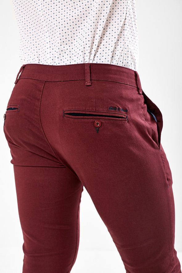 SCOTT&WADE Sprint Chino Burgundy