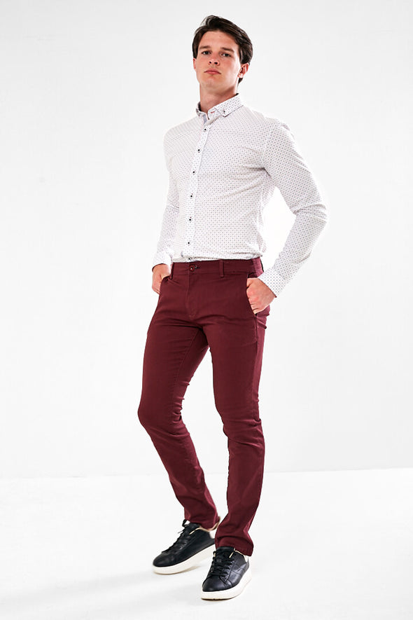 SCOTT&WADE Sprint Chino Burgundy