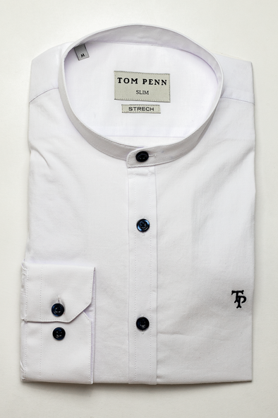 TOM PENN Muscle Fit Stretch Grandfather White