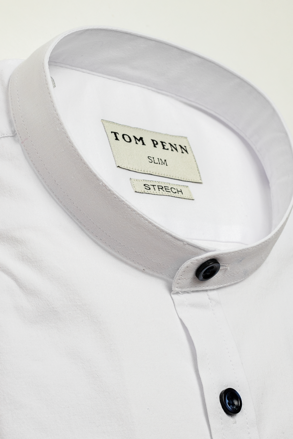 TOM PENN Muscle Fit Stretch Grandfather White